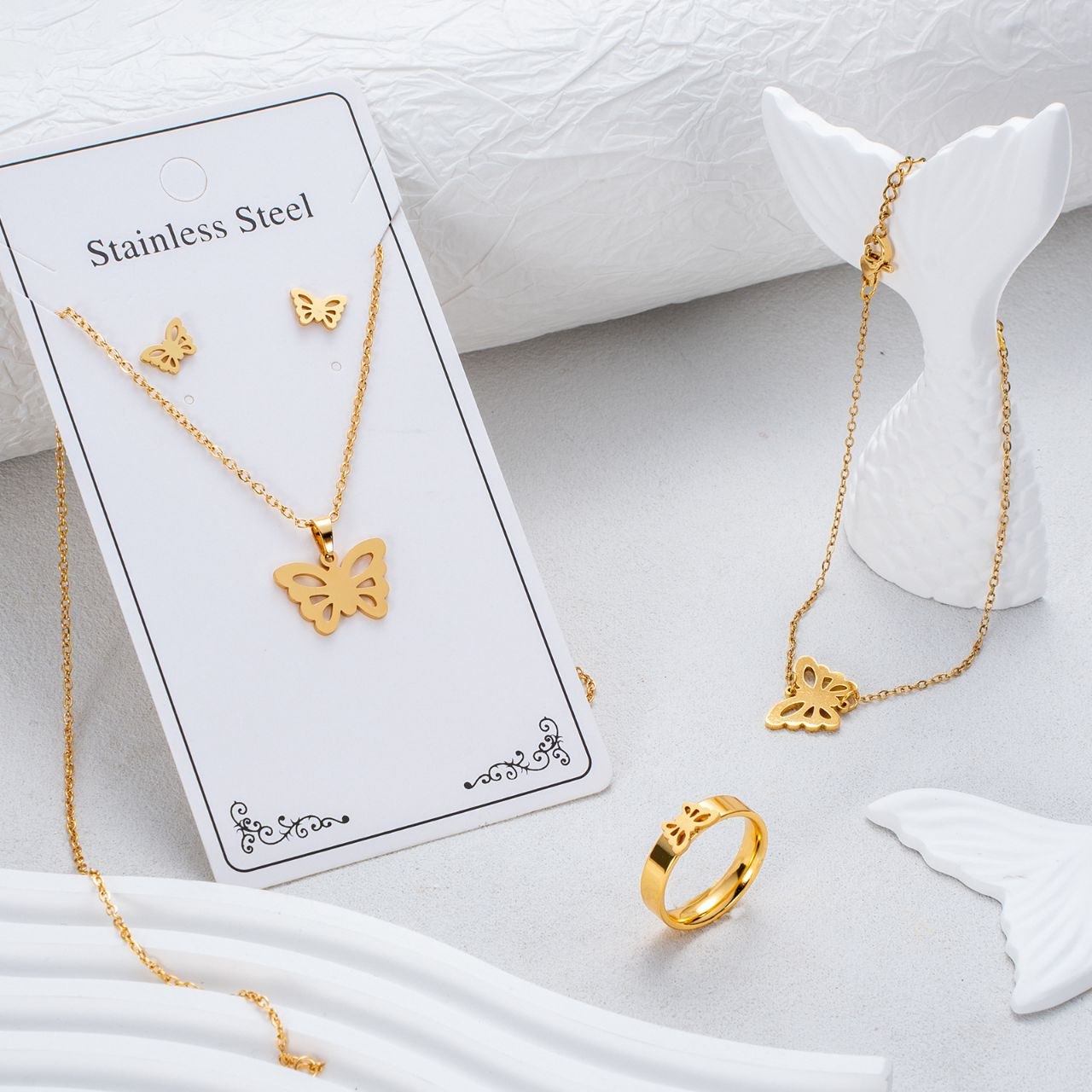 Butterfly Pendant Set